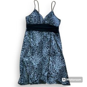 BIZZ GIRL Cute animal print flowy dress slimming Y2K vintage